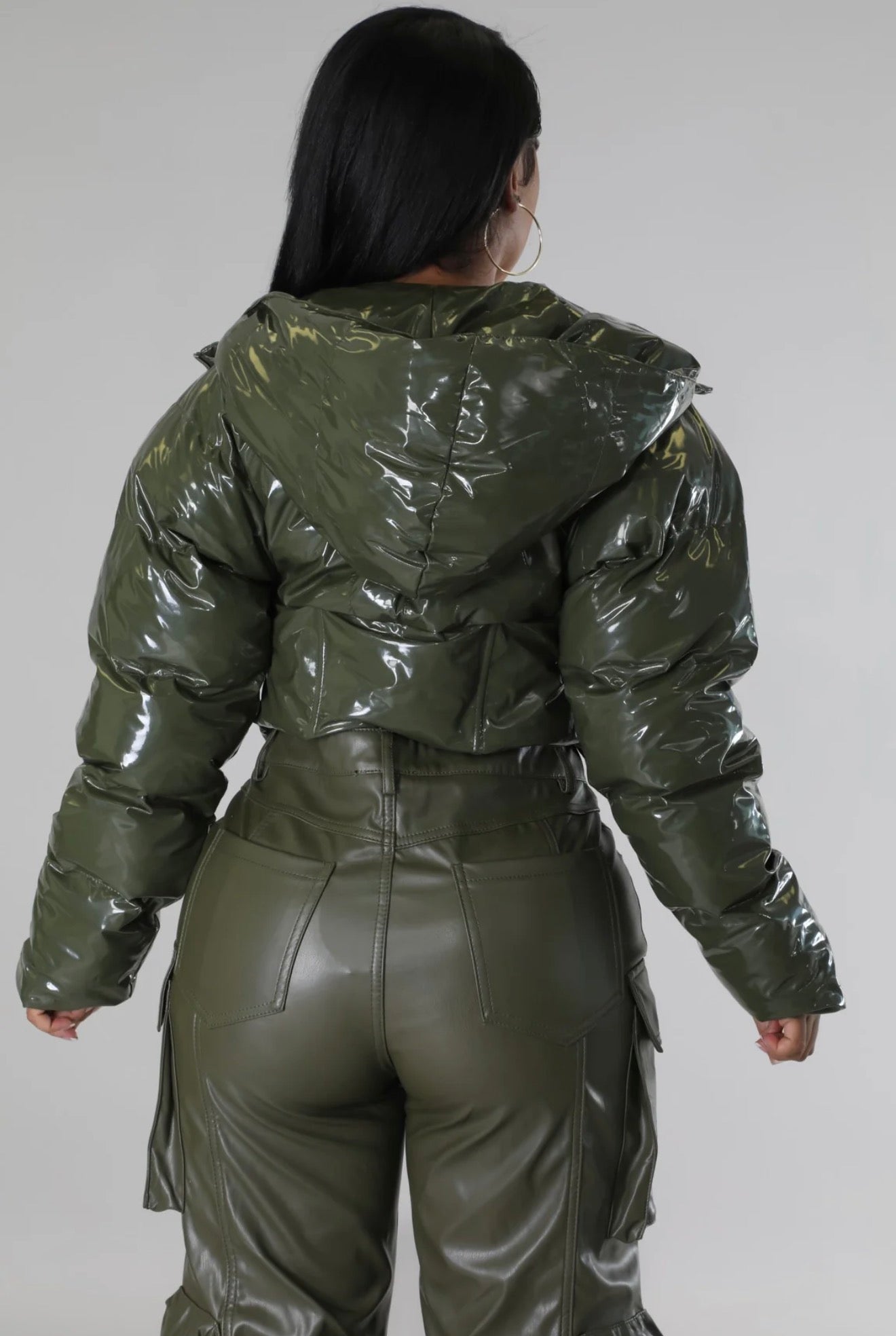 Olive Crop Jacket